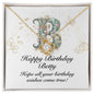 Happy Birthday Betty v01 - 18K Yellow Gold Finish Love Knot Necklace