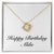 Happy Birthday Alda - 18K Yellow Gold Finish Love Knot Necklace