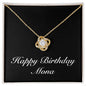 Happy Birthday Mona v2 - 18K Yellow Gold Finish Love Knot Necklace