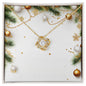 Christmas Background 048 - 18K Yellow Gold Finish Love Knot Necklace