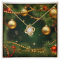 Christmas Background 116 - 18K Yellow Gold Finish Love Knot Necklace