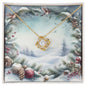 Christmas Background 086 - 18K Yellow Gold Finish Love Knot Necklace