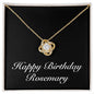 Happy Birthday Rosemary v2 - 18K Yellow Gold Finish Love Knot Necklace