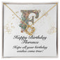 Happy Birthday Florence v01 - 18K Yellow Gold Finish Love Knot Necklace