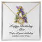 Happy Birthday Alice v02 - 18K Yellow Gold Finish Love Knot Necklace