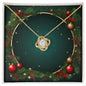 Christmas Background 069 - 18K Yellow Gold Finish Love Knot Necklace