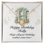 Happy Birthday Holly v01 - 18K Yellow Gold Finish Love Knot Necklace
