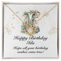 Happy Birthday Ida v01 - 18K Yellow Gold Finish Love Knot Necklace