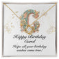 Happy Birthday Carol v01 - 18K Yellow Gold Finish Love Knot Necklace