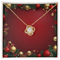 Christmas Background 033 - 18K Yellow Gold Finish Love Knot Necklace