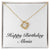 Happy Birthday Alesia - 18K Yellow Gold Finish Love Knot Necklace