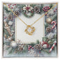 Christmas Background 077 - 18K Yellow Gold Finish Love Knot Necklace