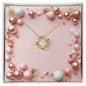 Christmas Background 060 - 18K Yellow Gold Finish Love Knot Necklace