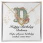 Happy Birthday Dolores v01 - 18K Yellow Gold Finish Love Knot Necklace