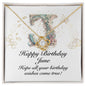 Happy Birthday June v01 - 18K Yellow Gold Finish Love Knot Necklace