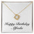 Happy Birthday Alfreda - 18K Yellow Gold Finish Love Knot Necklace