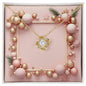 Christmas Background 038 - 18K Yellow Gold Finish Love Knot Necklace