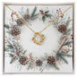Christmas Background 091 - 18K Yellow Gold Finish Love Knot Necklace