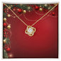 Christmas Background 046 - 18K Yellow Gold Finish Love Knot Necklace