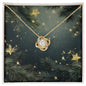 Christmas Background 114 - 18K Yellow Gold Finish Love Knot Necklace