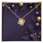 Christmas Background 029 - 18K Yellow Gold Finish Love Knot Necklace