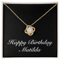 Happy Birthday Matilda v2 - 18K Yellow Gold Finish Love Knot Necklace
