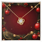 Christmas Background 036 - 18K Yellow Gold Finish Love Knot Necklace