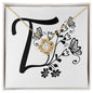 Botanical Monogram T - 18K Yellow Gold Finish Love Knot Necklace