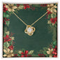 Christmas Background 068 - 18K Yellow Gold Finish Love Knot Necklace
