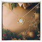 Christmas Background 096 - 18K Yellow Gold Finish Love Knot Necklace