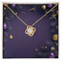 Christmas Background 065 - 18K Yellow Gold Finish Love Knot Necklace