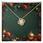 Christmas Background 115 - 18K Yellow Gold Finish Love Knot Necklace