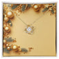 Christmas Background 059 - 18K Yellow Gold Finish Love Knot Necklace
