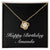 Happy Birthday Amanda v2 - 18K Yellow Gold Finish Love Knot Necklace