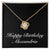 Happy Birthday Alexandria v2 - 18K Yellow Gold Finish Love Knot Necklace