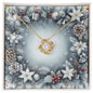 Christmas Background 089 - 18K Yellow Gold Finish Love Knot Necklace