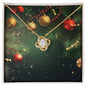 Christmas Background 120 - 18K Yellow Gold Finish Love Knot Necklace