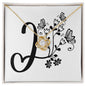 Botanical Monogram I - 18K Yellow Gold Finish Love Knot Necklace