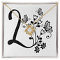 Botanical Monogram L - 18K Yellow Gold Finish Love Knot Necklace