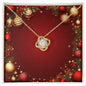 Christmas Background 034 - 18K Yellow Gold Finish Love Knot Necklace