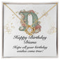 Happy Birthday Diana v01 - 18K Yellow Gold Finish Love Knot Necklace