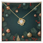 Christmas Background 128 - 18K Yellow Gold Finish Love Knot Necklace