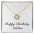 Happy Birthday Adelina - 18K Yellow Gold Finish Love Knot Necklace