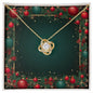 Christmas Background 070 - 18K Yellow Gold Finish Love Knot Necklace