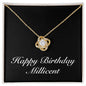 Happy Birthday Millicent v2 - 18K Yellow Gold Finish Love Knot Necklace