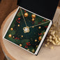 Christmas Background 118 - 18K Yellow Gold Finish Love Knot Necklace