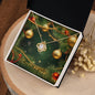 Christmas Background 116 - 18K Yellow Gold Finish Love Knot Necklace