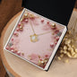 Christmas Background 010 - 18K Yellow Gold Finish Love Knot Necklace