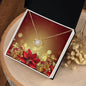 Christmas Background 097 - 18K Yellow Gold Finish Love Knot Necklace
