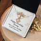 Happy Birthday Tammy v01 - 18K Yellow Gold Finish Love Knot Necklace